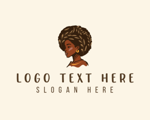 Girl - Afro Beauty Salon logo design