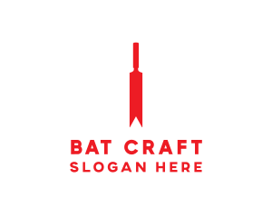 Bat - Cricket Sports Bat logo design