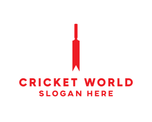 Cricket Sports Bat logo design