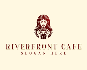 Woman Coffee Cafe logo design