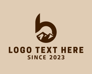 Himalayas - Mountaineering Peak Letter B logo design
