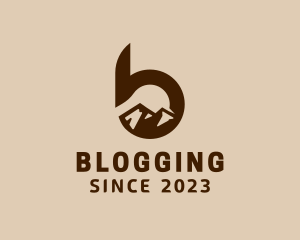 Mountaineering Peak Letter B logo design