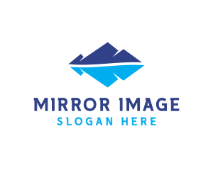 Reflection - Mountain LAke Reflection logo design