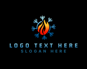 Heat - Element Heat Cold logo design