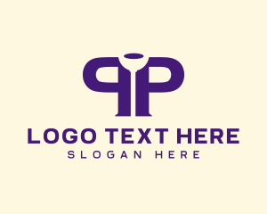 Home Cleaning - Plumber Plunger Letter P logo design