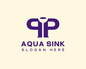 Sink - Plumber Plunger Letter P logo design