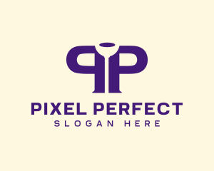 Plumber Plunger Letter P logo design