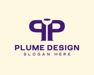 Plumber Plunger Letter P logo design