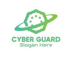 Malware - Green Virus Planet logo design