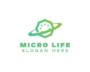 Bacteria - Germ Bacteria Orbit logo design
