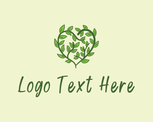 Ivy - Vine Heart Plant logo design