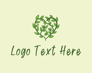 Romantic - Vine Heart Plant logo design