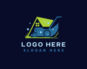 Lawn Mower Landscaping Logo