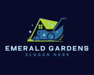 Lawn Mower Landscaping logo design