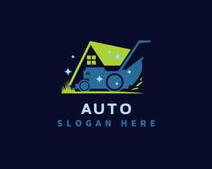 Lawn Mower Landscaping logo design