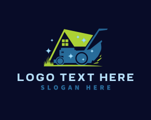 Lawn Mower Landscaping Logo