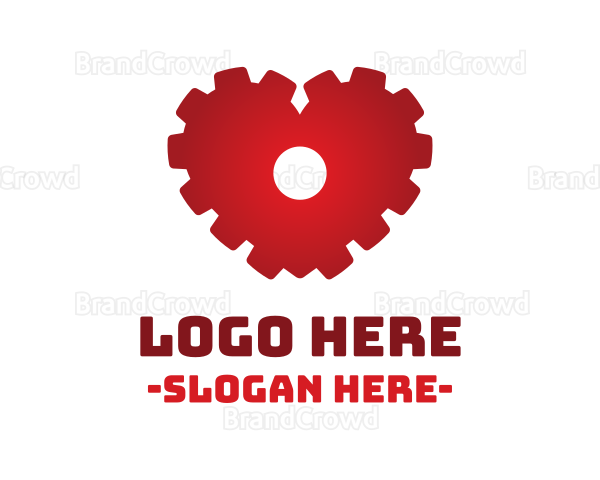 Red Mechanical Heart Logo
