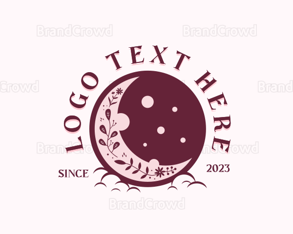 Holistic Floral Moon Logo