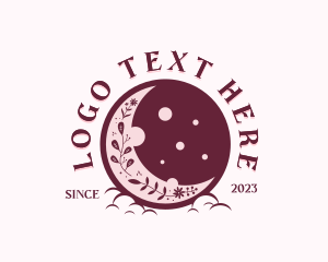 Boutique - Holistic Floral Moon logo design