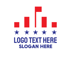 Flag - Stars & Stripes Flagpole logo design