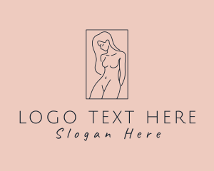 Black - Nude Adult Woman logo design