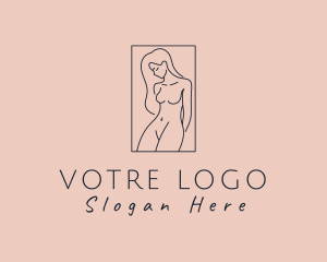 Nude - Nude Adult Woman logo design