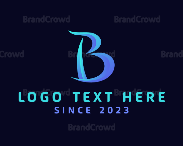 Elegant Gradient Letter B Logo