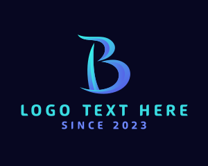 E Commerce - Elegant Gradient Letter B logo design