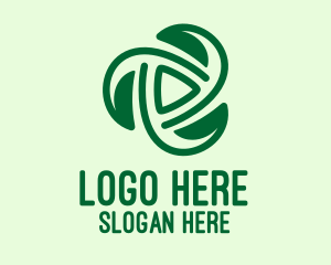Green Leaf Spiral  Logo