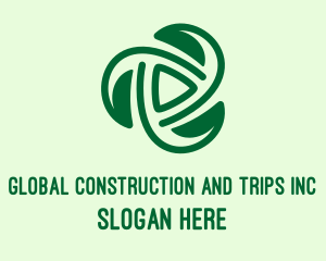 Tea - Green Leaf Spiral logo design