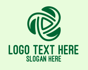 Organic Products - Green Leaf Spiral logo design
