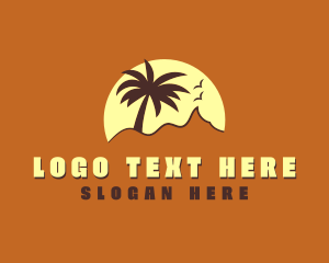 Resort - Palm Tree Vacation logo design