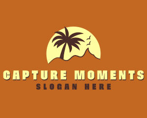 Destination - Palm Tree Vacation logo design