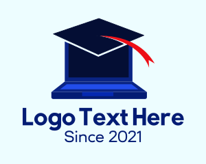 Graduation - Digital Laptop Cap logo design