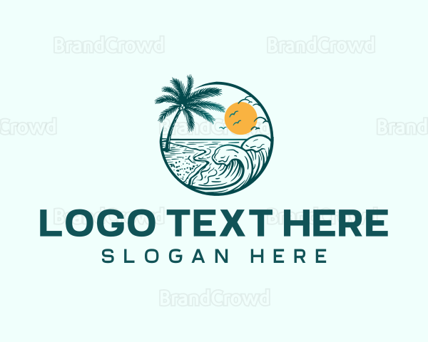 Beach Resort Destination Logo