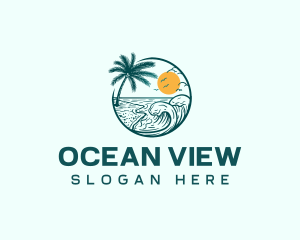 Beach Resort Destination logo design