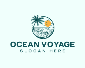 Beach Resort Destination logo design