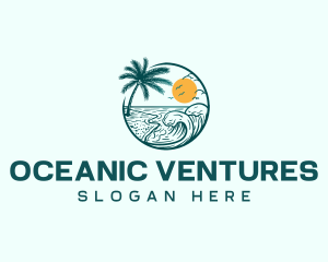 Beach Resort Destination logo design