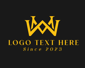 Letter Wm - Elegant Royal Crown logo design