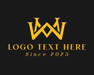 Letter Wm - Elegant Royal Crown logo design