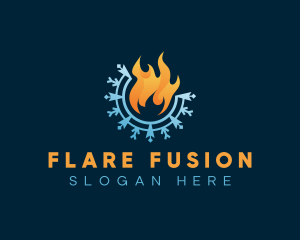 Flare - Burning Fire Ice logo design