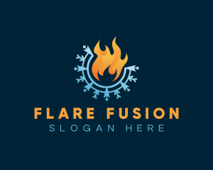 Burning Fire Ice logo design