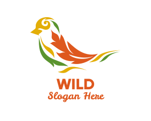 Leaf - Nature Sparrow Bird logo design
