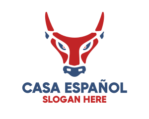 Spanish - Robotics Bull Head logo design