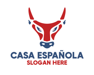 Spanish - Robotics Bull Head logo design