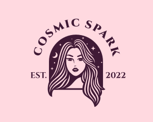 Cosmic Beautiful Woman logo design