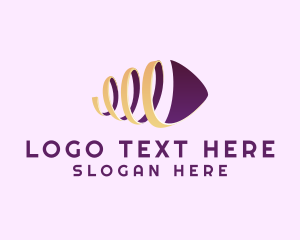 E Commerce - Isometric Spiral Ribbon logo design