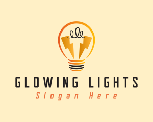 Light Bulb Electricity logo design