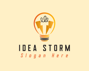 Light Bulb Electricity logo design