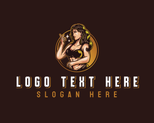 Undergarment - Sexy Seductive Woman logo design